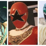 Jason David Frank as Lord Drakkon, Red Zeo Ranger, and Green Mighty Morphin' Power Rangers.